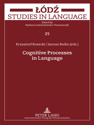 cover image of Cognitive Processes in Language